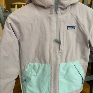 Patagonia Kids' Raincoat - Light Purple and Mint